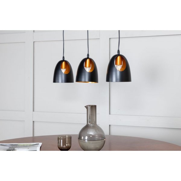 Plafonnier Karby - Noir/cuivre