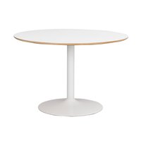 Bailey matbord runt - Vit-laminat trumpetfot Bailey matbord runt - Vit-laminat trumpetfot