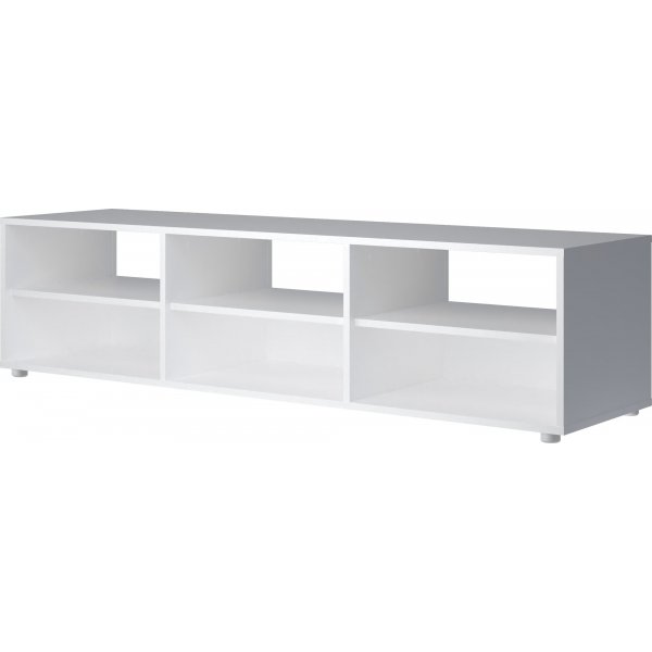 Media TV-b�nk med �ppna fack - Vit