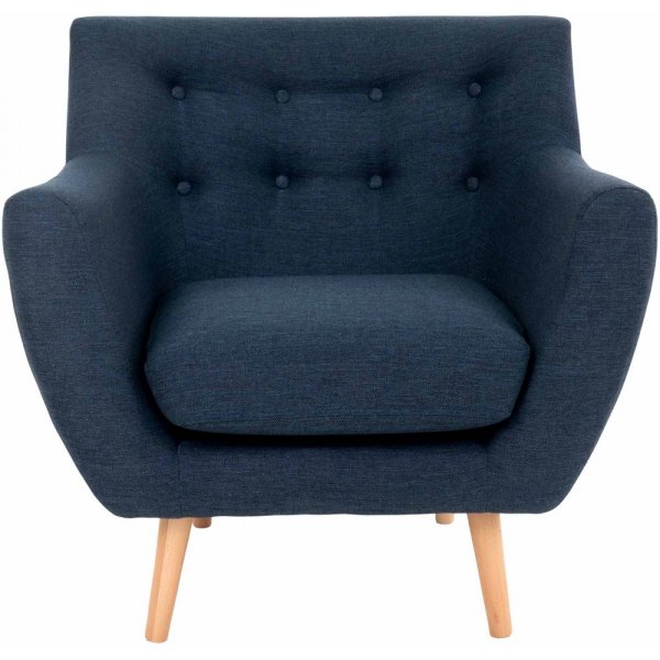 Monte Fåtölj - Mörkblå/bok Monte Fåtölj - Mörkblå/bok