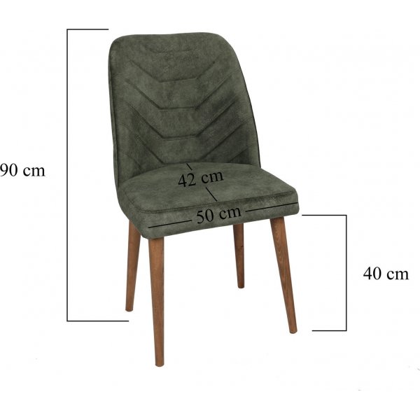 Dallas stolset - Valnöt/mörkgrön Dallas stolset - Valnöt/mörkgrön