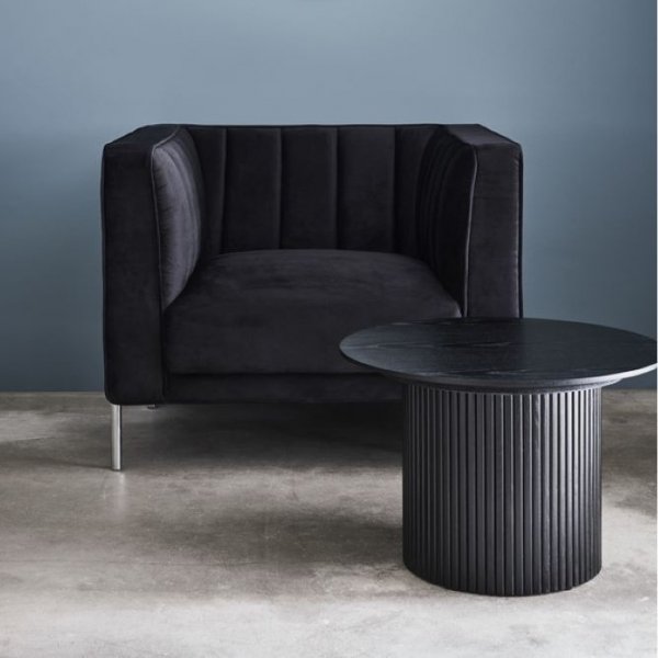 Table basse Scarlett Ø60 cm - Frêne noir Table basse Scarlett Ø60 cm - Frêne noir