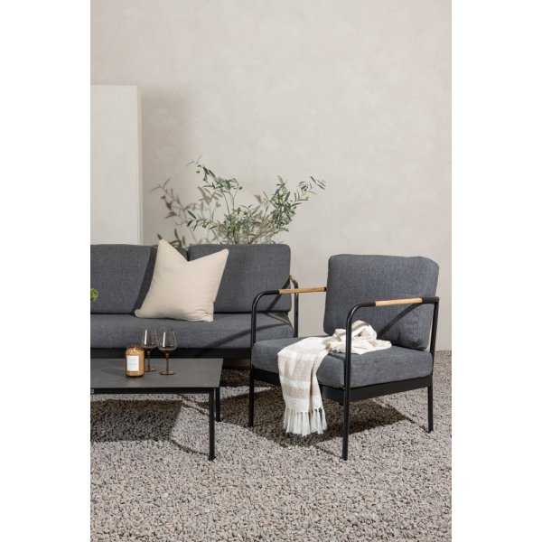 Pehnna loungegrupp - Svart/mörkgrå Pehnna loungegrupp - Svart/mörkgrå