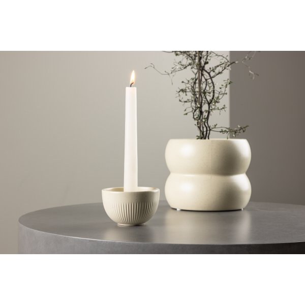 Posh ljusstake 9 x 6 cm - Beige/Svart Posh ljusstake 9 x 6 cm - Beige/Svart
