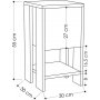 Ema sngbord - Ljus mocka/vinrd