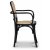 Malmby frame chair bois courb noir/rotin