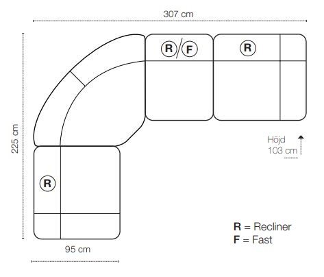 Canapé d'angle électrique Las Vegas G - Marron foncé Canapé d'angle électrique Las Vegas G - Marron foncé
