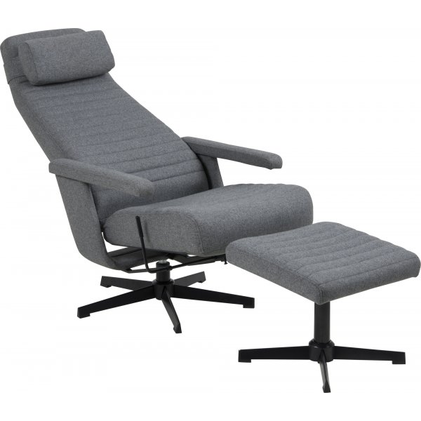 Fauteuil inclinable Tranby avec repose-pieds - Gris