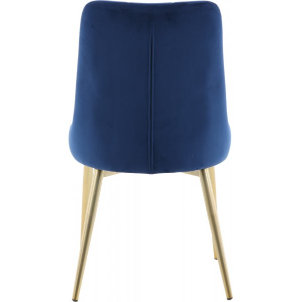 Chaise de salle à manger Alice Deluxe - Bleu/laiton Chaise de salle à manger Alice Deluxe - Bleu/laiton