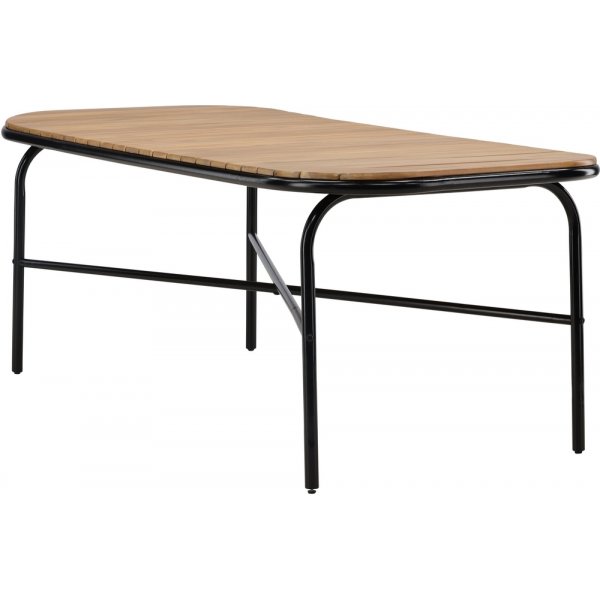 Holmbeck eettafel 200 x 90 cm - Zwart/Natuurlijk