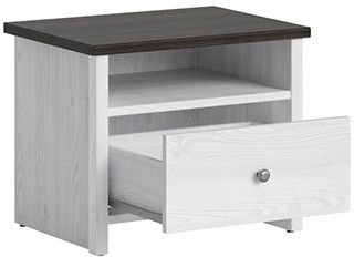 Salvador nachtkastje - Wit/zwart Salvador nachtkastje - Wit/zwart