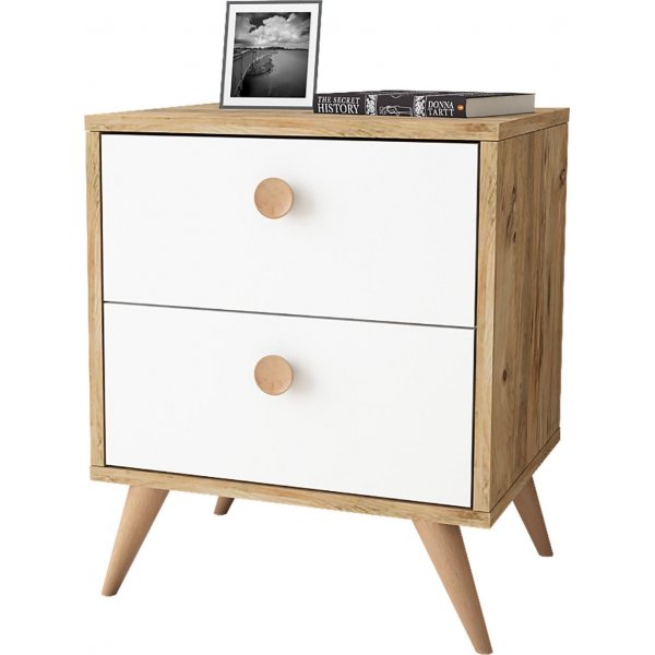Vilamo sngbord - Furu/vit