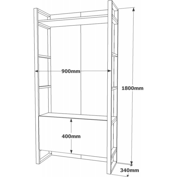 Meuble d'entrée en métal 15 - Pin Meuble d'entrée en métal 15 - Pin