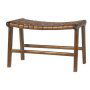 Fotpall Porto Large - Konjak / Teak + Reng�ring f�r m�bler