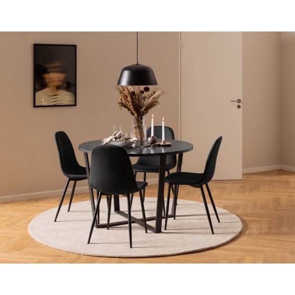Chaise de salle  manger Celia - Noir
