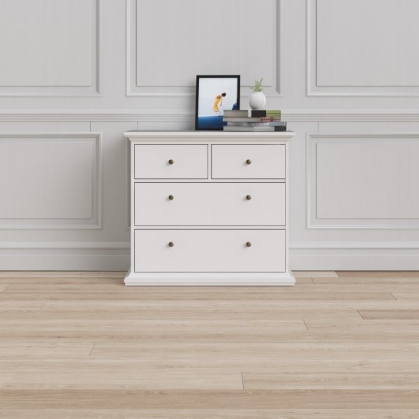 Paris ladekast met 4 lades - Wit Paris ladekast met 4 lades - Wit