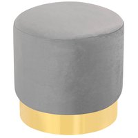 Sittpuff San remo 40Ø cm - Grå/Mässing Sittpuff San remo 40Ø cm - Grå/Mässing