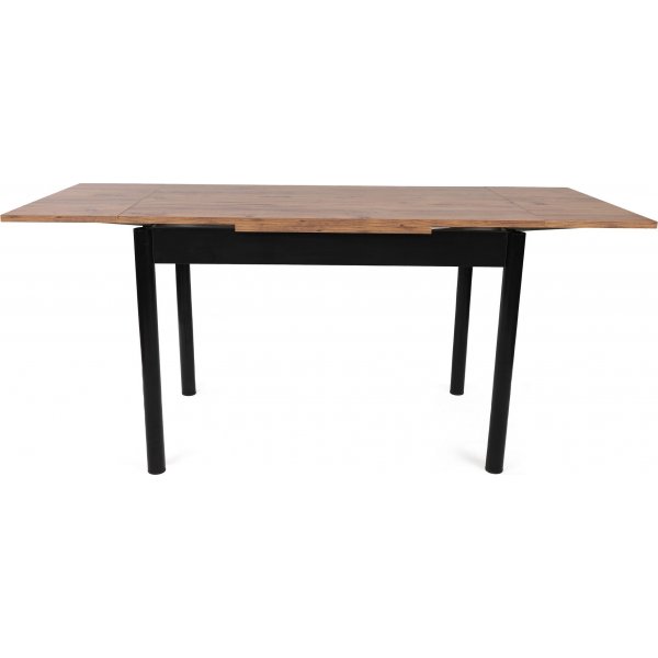 Table à manger Polo 110-170 x 75 cm - Noyer/noir Table à manger Polo 110-170 x 75 cm - Noyer/noir