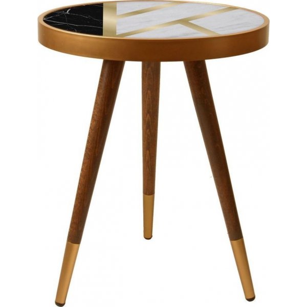 Liny sidobord cirkel 45 x 45 cm - Flerfrgad
