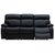 Alberta 3-sits recliner soffa - Svart PU