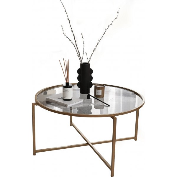 Table basse Sun 83 cm - Or/fume