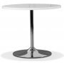 Tiana bord med kromad fot 90 cm - Vit (Hgglans) / Krom