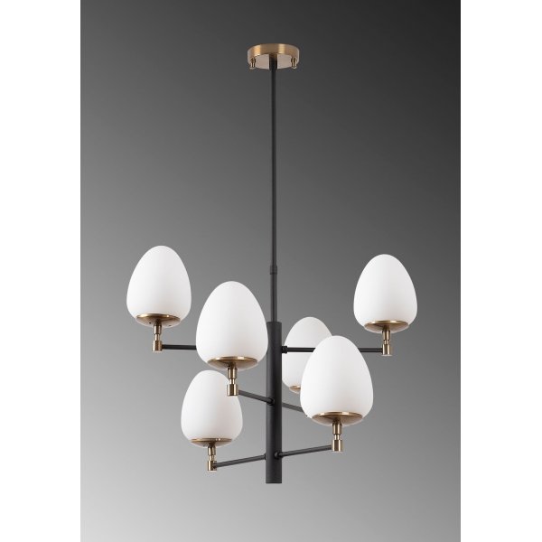 Arve taklampa 10180 - Svart/antik/vit