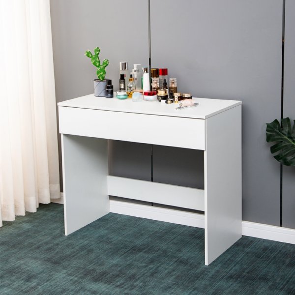Witte kaptafel met opbergruimte 90 cm breed Witte kaptafel met opbergruimte 90 cm breed