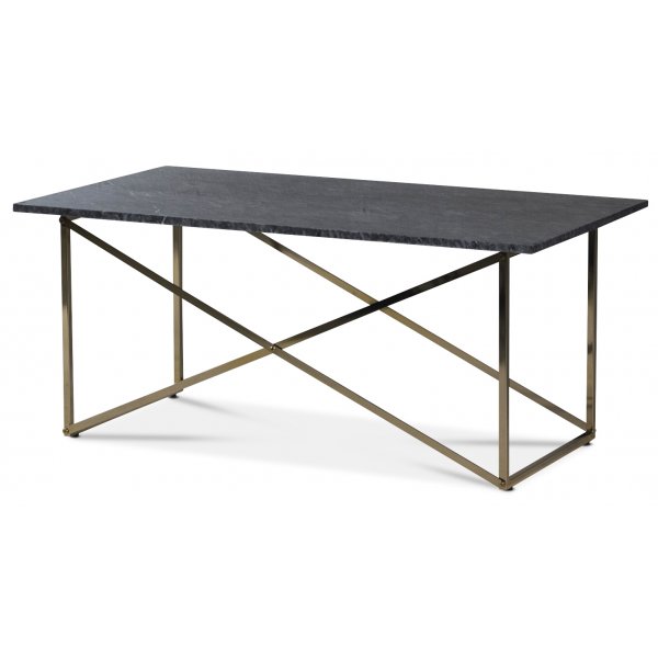 Paladium soffbord i gr marmor och mssing 110x60 cm
