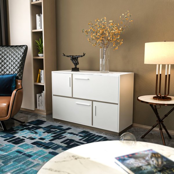 Armoire Mares - Blanc/gris Armoire Mares - Blanc/gris