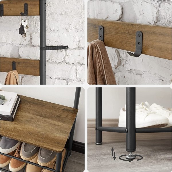 Meuble d'entrée Kuranda - Noyer/noir Meuble d'entrée Kuranda - Noyer/noir