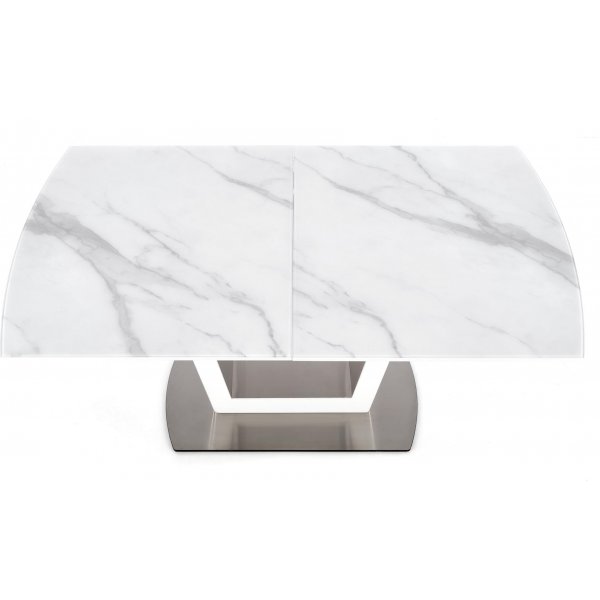Table  manger Risk 160-200 cm - Marbre blanc