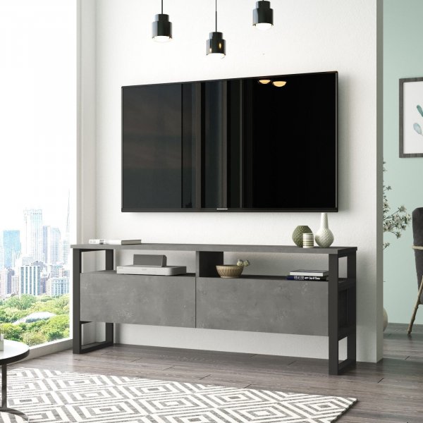 Luvio TV-bnk 11 - Silver/svart