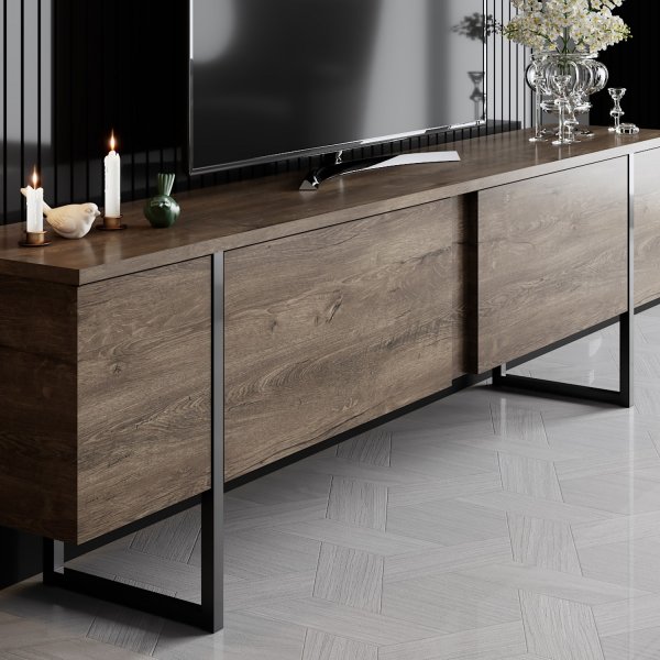 TV-bänk Lux i valnöt - 180 cm TV-bänk Lux i valnöt - 180 cm