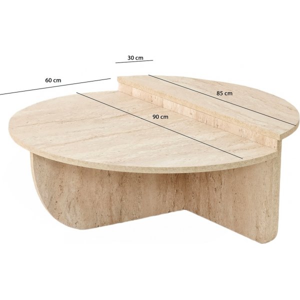 Table basse Podium Ø90 cm - Travertin Table basse Podium Ø90 cm - Travertin