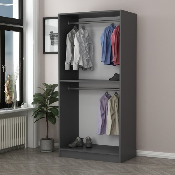 Armoire Cikani 90x52x210 cm - Anthracite