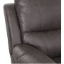 Enjoy Hollywood reclinersoffa - 3-sits (el) i mrkbrunt microfibertyg