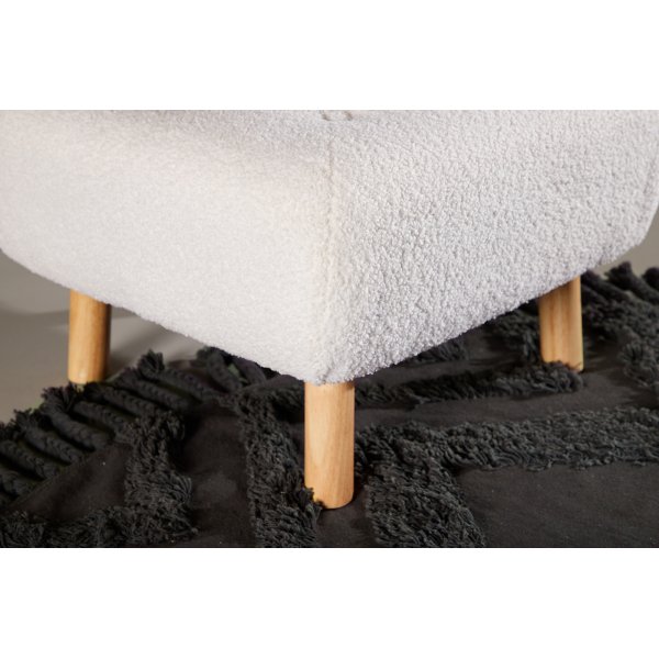Salina sittpuff - Vit teddy Salina sittpuff - Vit teddy