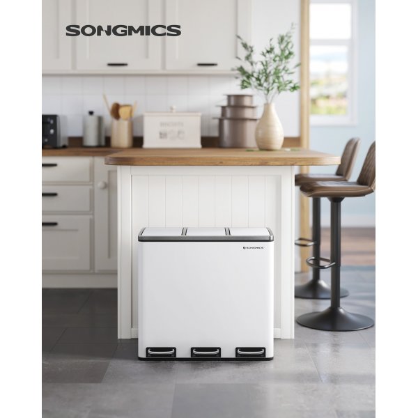 Poubelle Daloa 54 l - Blanc