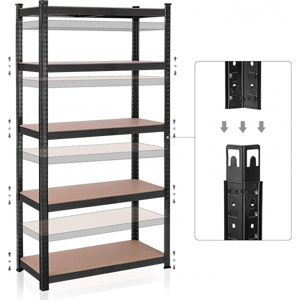 Étagère Galore 180 cm - Noir/beige Étagère Galore 180 cm - Noir/beige