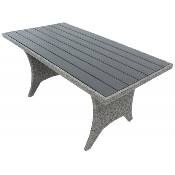 Tor utesoffgrupp med matbord i rotting - Grå konstrotting Tor utesoffgrupp med matbord i rotting - Grå konstrotting