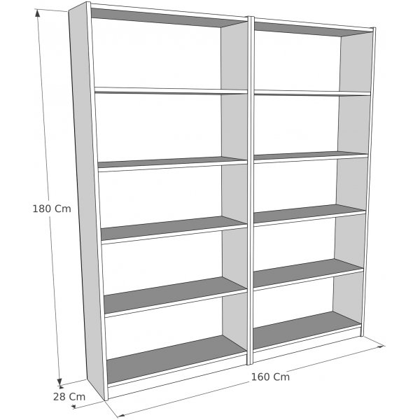 Bibliothèque Bigs - Gris foncé Bibliothèque Bigs - Gris foncé