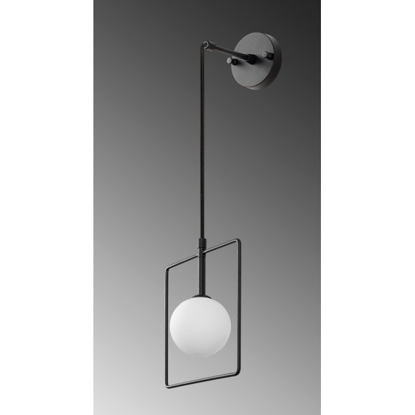 Geometry wandlamp 11115 - Zwart/wit