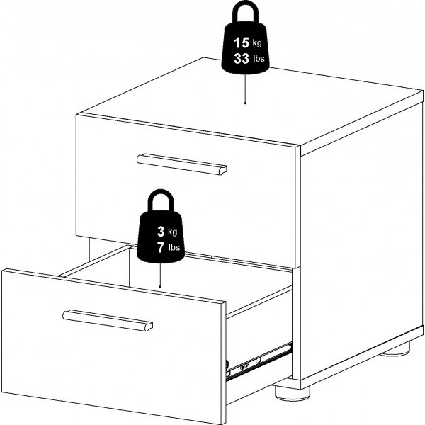 Pepe sängbord - Valnöt Pepe sängbord - Valnöt