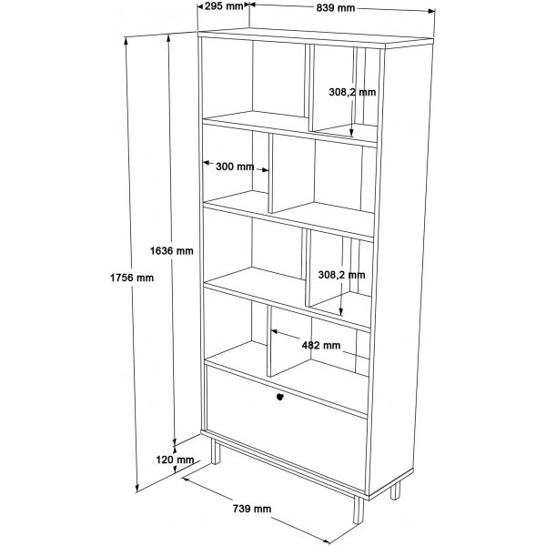 Crea bokhylla - Ek Crea bokhylla - Ek