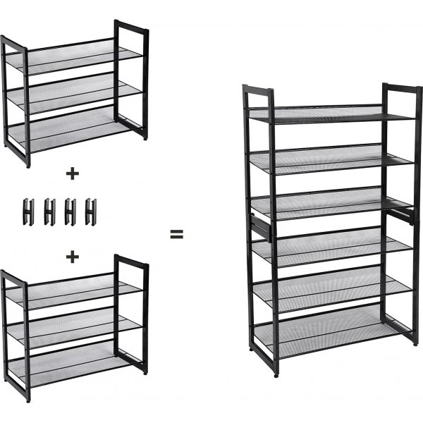 Etagère à chaussures Sibel noir 74 x 62,5 cm Etagère à chaussures Sibel noir 74 x 62,5 cm