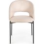 Stol beige med svarta ben - Cadeira