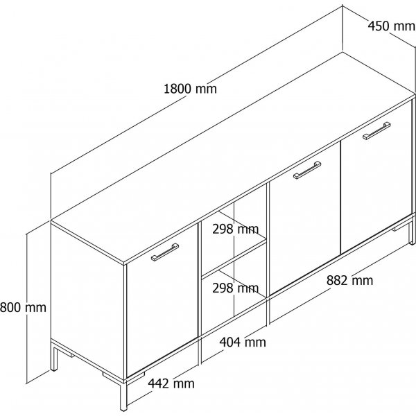 Buffet Aurora - Noyer Buffet Aurora - Noyer