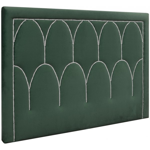 Tte de lit Dalar (Velours vert meraude) - Toutes largeurs