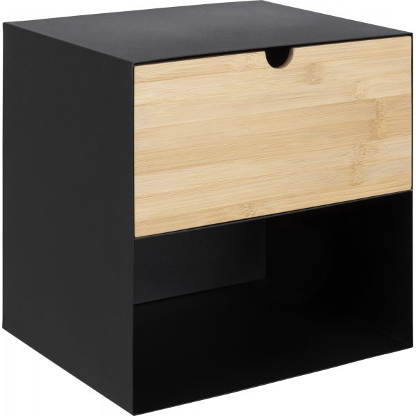 Joliet nachtkastje - Zwart/bamboe